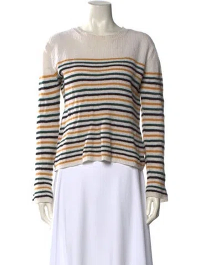 Pre-owned A.l.c Wool Striped Sweater In Neutral