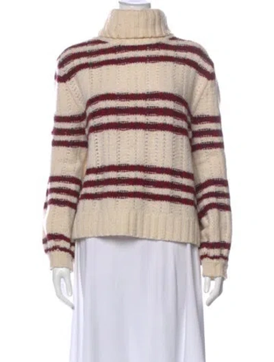 Pre-owned A.l.c Wool Striped Sweater In Neutral
