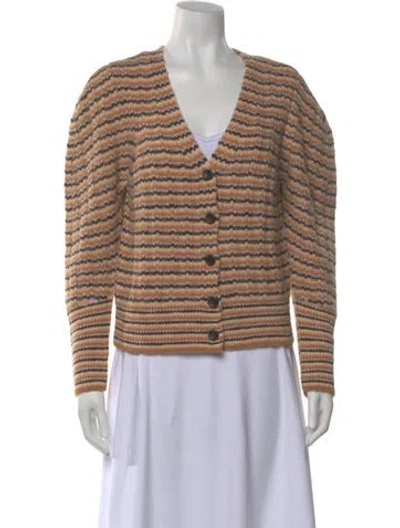 Pre-owned A.l.c Wool Striped Sweater In Neutral