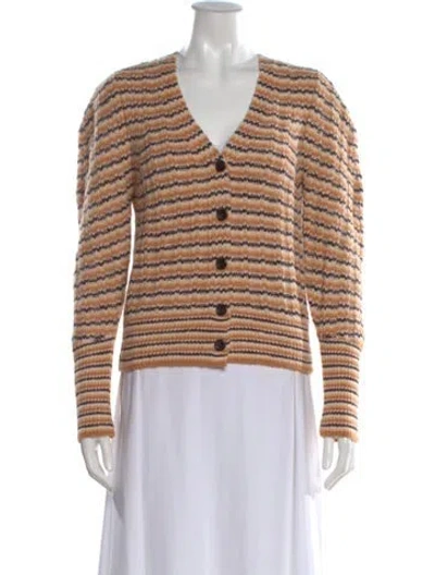 Pre-owned A.l.c Wool Striped Sweater In Neutral