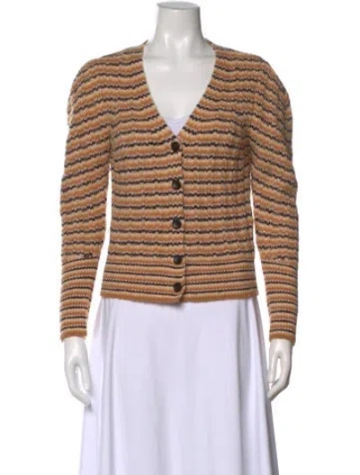 Pre-owned A.l.c Wool Striped Sweater In Neutral