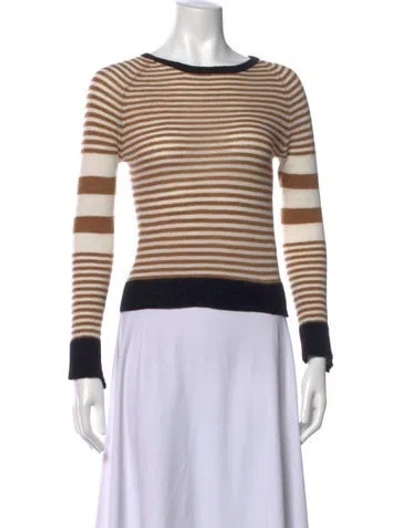 Pre-owned A.l.c Wool Striped Sweater In Neutrals