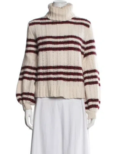 Pre-owned A.l.c Wool Striped Sweater In Neutrals