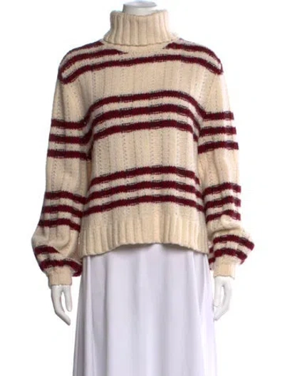 Pre-owned A.l.c Wool Striped Sweater In Neutrals