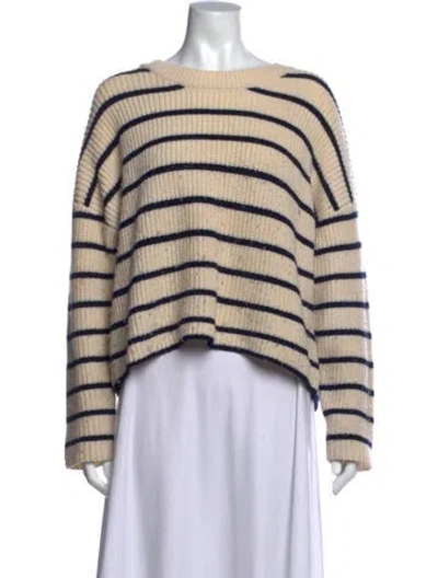 Pre-owned A.l.c Wool Striped Sweater In Neutrals