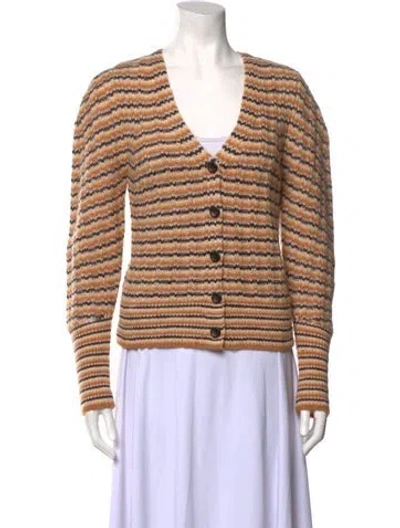 Pre-owned A.l.c Wool Striped Sweater In Orange