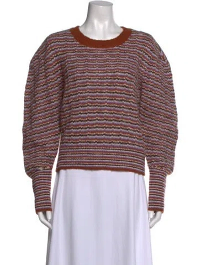 Pre-owned A.l.c Wool Striped Sweater In Orange