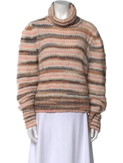 Pre-owned A.l.c Wool Striped Sweater In Pink