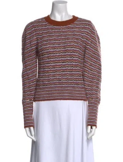 Pre-owned A.l.c Wool Striped Sweater In Purple