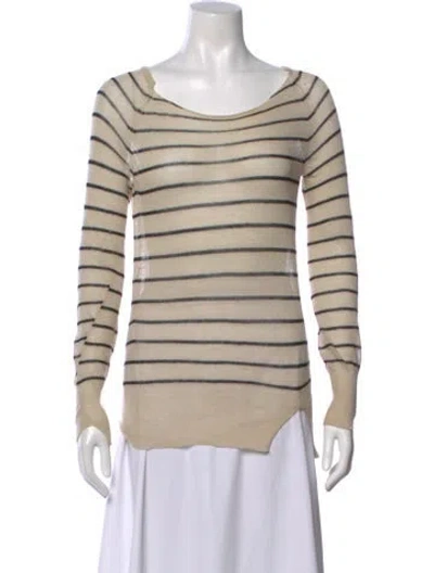 Pre-owned A.l.c Wool Striped Top In Neutral