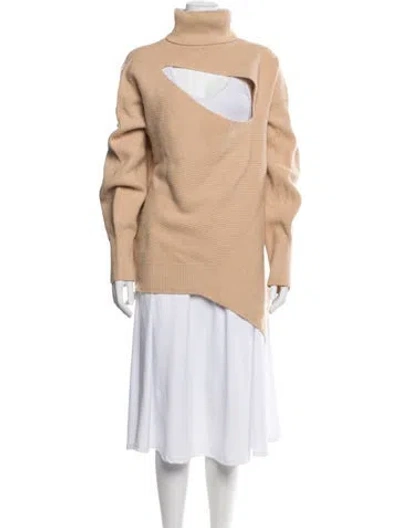Pre-owned A.l.c Wool Turtleneck Sweater In Neutral