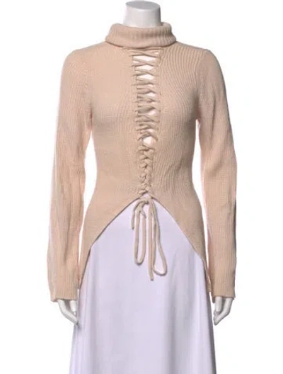 Pre-owned A.l.c Wool Turtleneck Sweater In Pink
