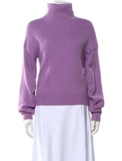 Pre-owned A.l.c Wool Turtleneck Sweater In Purple