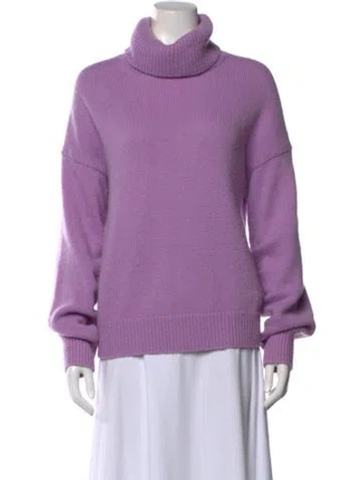 Pre-owned A.l.c Wool Turtleneck Sweater In Purple