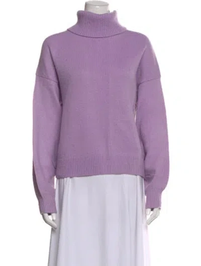 Pre-owned A.l.c Wool Turtleneck Sweater In Purple