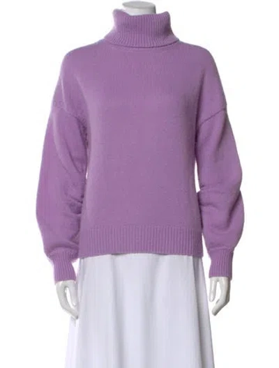 Pre-owned A.l.c Wool Turtleneck Sweater In Purple