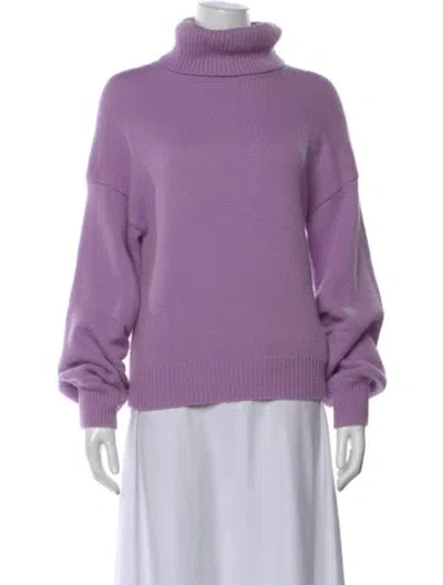 Pre-owned A.l.c Wool Turtleneck Sweater In Purple