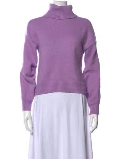 Pre-owned A.l.c Wool Turtleneck Sweater In Purple