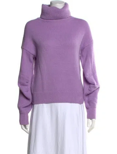 Pre-owned A.l.c Wool Turtleneck Sweater In Purple
