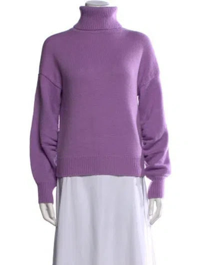 Pre-owned A.l.c Wool Turtleneck Sweater In Purple
