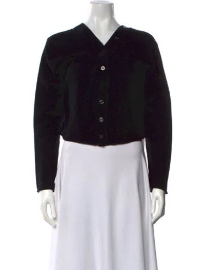 Pre-owned A.l.c Wool V-neck Sweater In Black