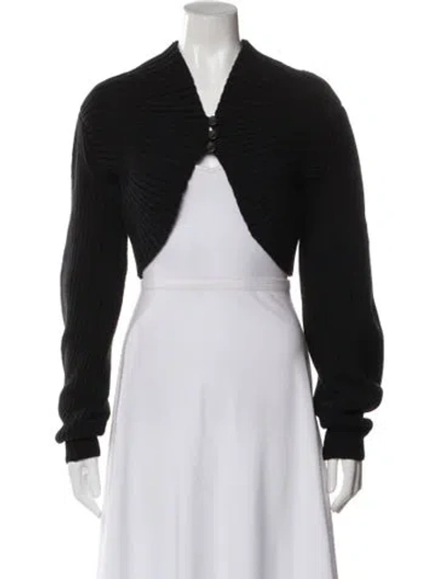 Pre-owned A.l.c Wool V-neck Sweater In Black