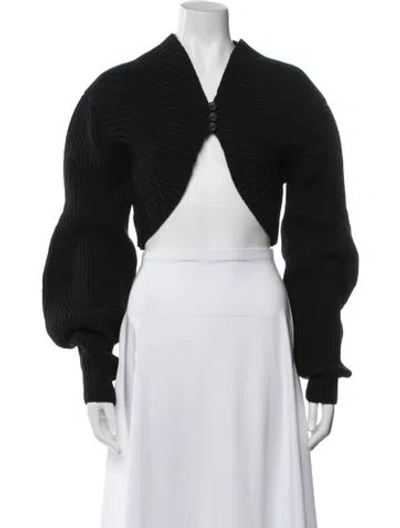 Pre-owned A.l.c Wool V-neck Sweater In Black