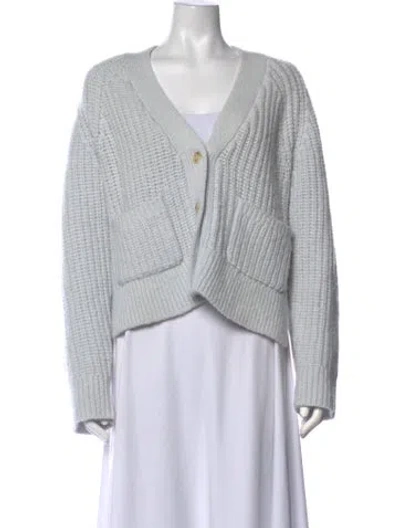 Pre-owned A.l.c Wool V-neck Sweater In Blue