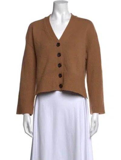 Pre-owned A.l.c Wool V-neck Sweater In Brown