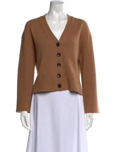 Pre-owned A.l.c Wool V-neck Sweater In Brown