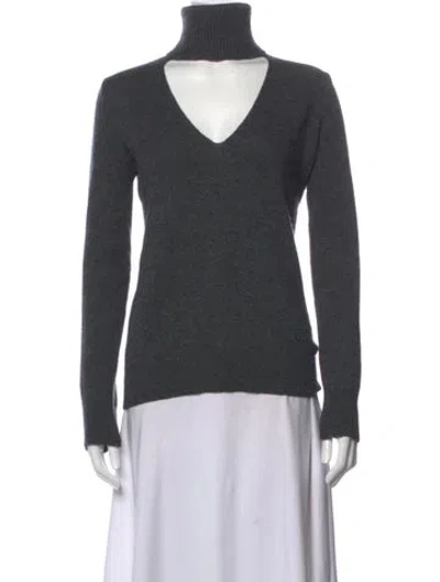 Pre-owned A.l.c Wool V-neck Sweater In Grey