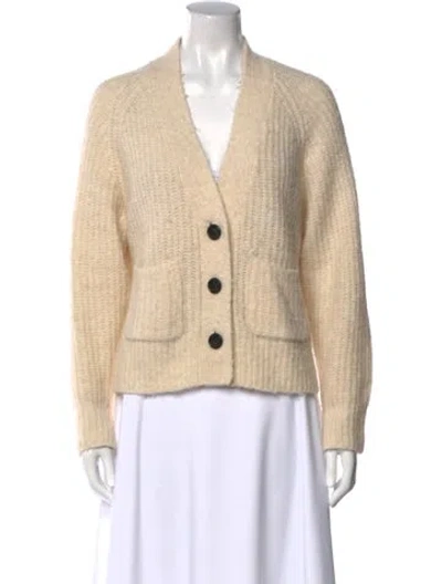 Pre-owned A.l.c Wool V-neck Sweater In Neutral