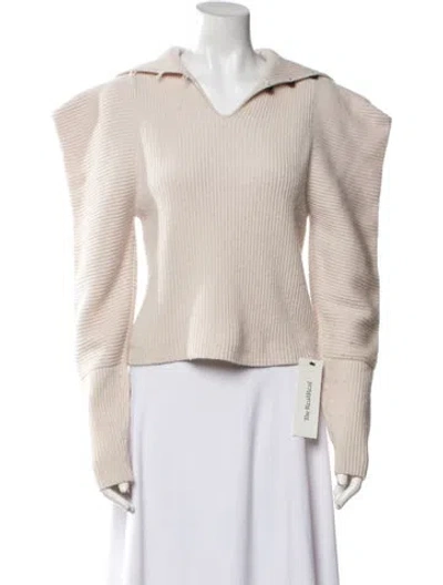 Pre-owned A.l.c Wool V-neck Sweater In Neutral