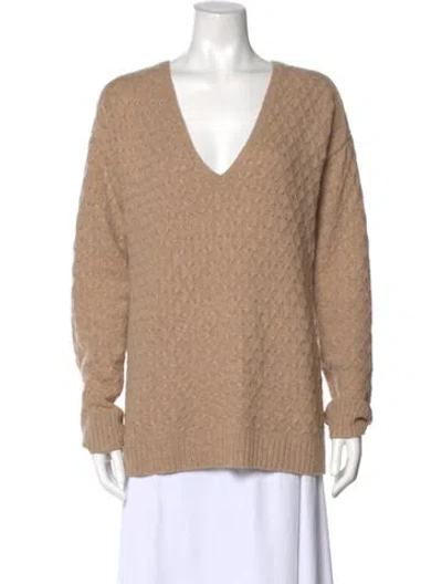 Pre-owned A.l.c Wool V-neck Sweater In Neutral