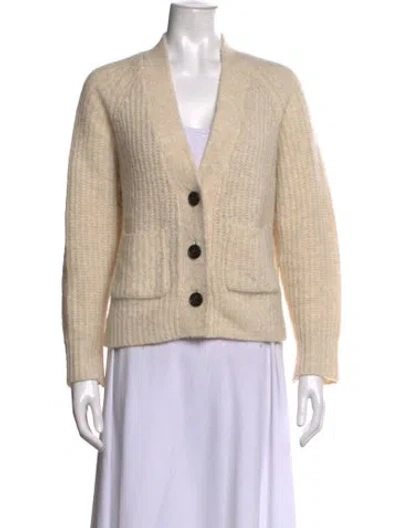 Pre-owned A.l.c Wool V-neck Sweater In Neutral