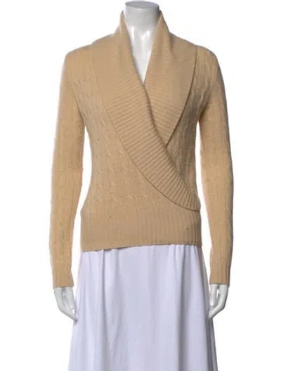 Pre-owned A.l.c Wool V-neck Sweater In Neutral