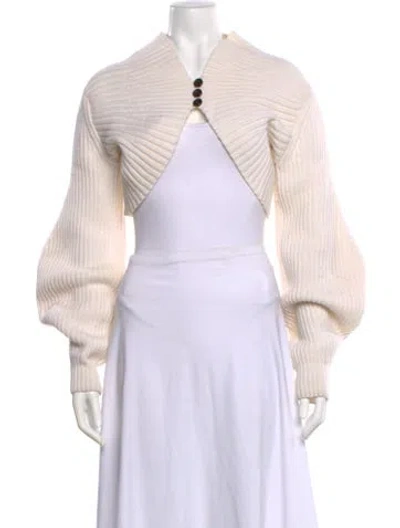 Pre-owned A.l.c Wool V-neck Sweater In Neutral