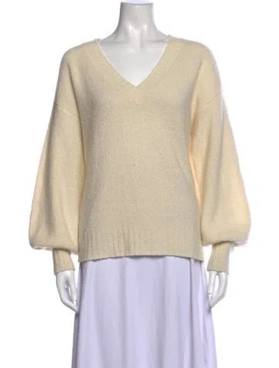 Pre-owned A.l.c Wool V-neck Sweater In Neutral