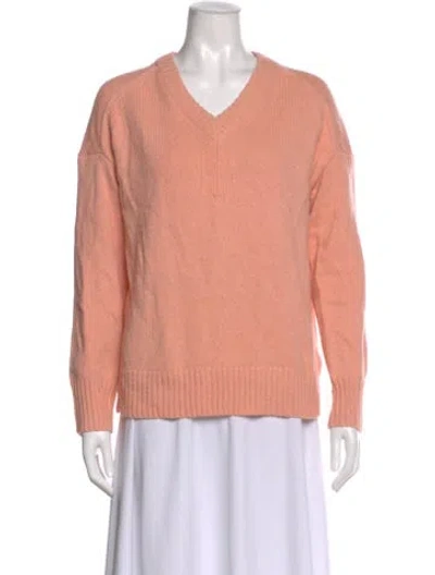 Pre-owned A.l.c Wool V-neck Sweater In Pink