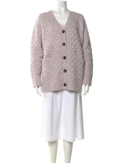 Pre-owned A.l.c Wool V-neck Sweater In Purple