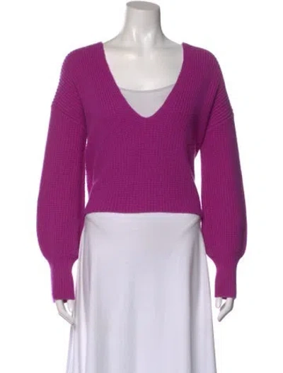 Pre-owned A.l.c Wool V-neck Sweater In Purple