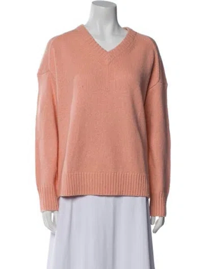 Pre-owned A.l.c Wool V-neck Sweater W/ Tags In Pink