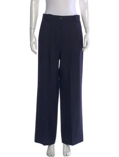 Pre-owned A.l.c Wool Wide Leg Pants In Blue
