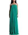 A.l.c Wynn Strapless Ruched Gown In Green