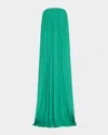 A.l.c Wynn Strapless Ruched Gown In Serpent