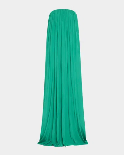 A.l.c Wynn Strapless Ruched Gown In Serpent