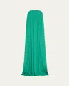 A.l.c Wynn Strapless Ruched Gown In Serpent