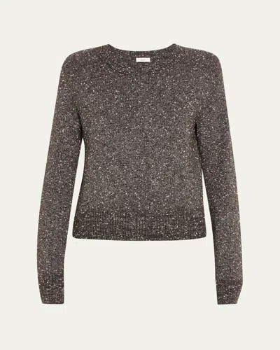 A.l.c Zoe Crewneck Bouclé Tweed Sweater In Gray