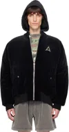 Alchemist Black Creed Bomber Jacket In Faded Black
