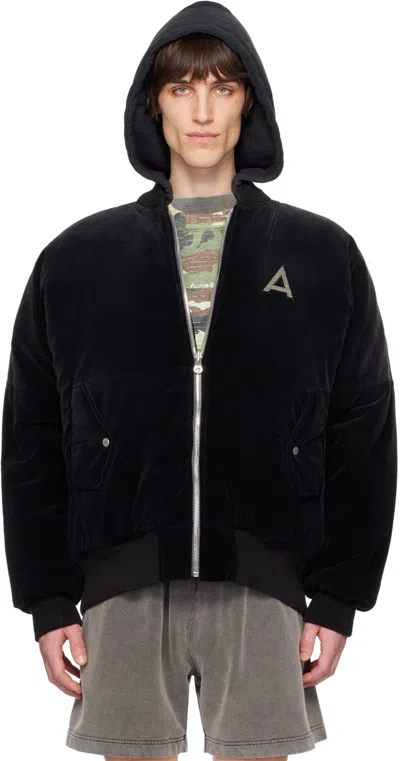 Alchemist Black Creed Bomber Jacket In Faded Black